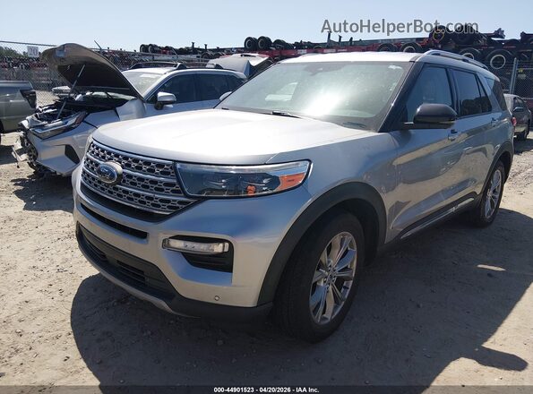 1FMSK8FH3MGA84550 2021 FORD FORD EXPLORER Серебряный Передняя левая четверть