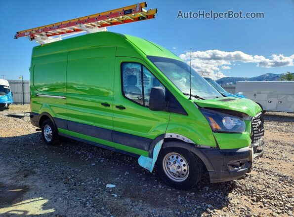 1FTBW2X89NKA57744 2022 FORD TRANSIT Зеленый Передняя правая четверть