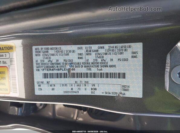 1FTER4FH8PLE02860 2023 FORD RANG Gray Widok komory silnika