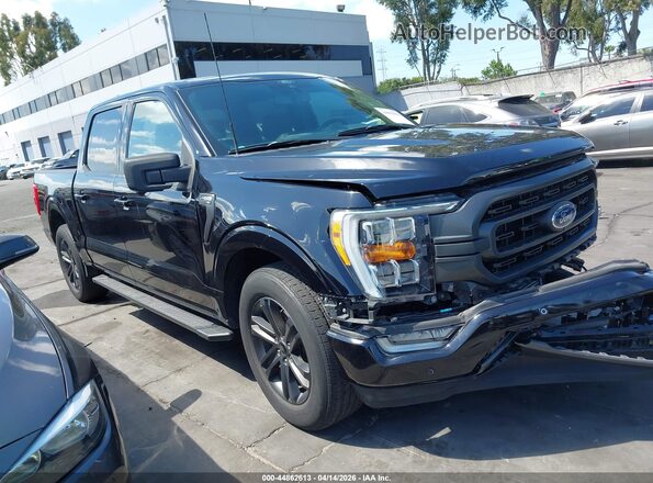 1FTEW1CP2MFB10134 2021 FORD F150 Черный Передняя правая четверть