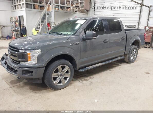 1FTEW1E58JFC10780 2018 FORD F150 Серый Передняя левая четверть