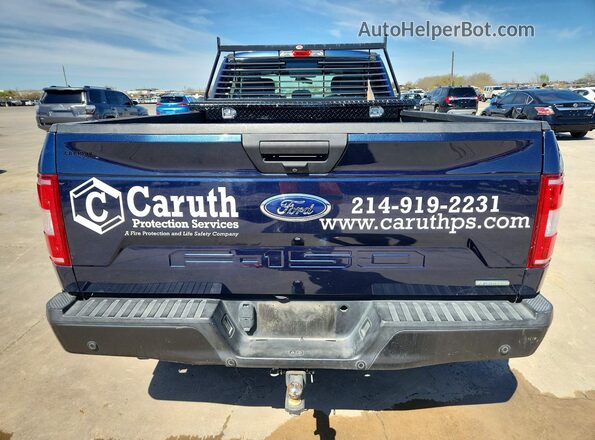 1FTEX1CP8JKC68056 2018 FORD F150 Blue Widok z tyłu