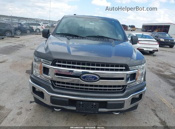 1FTEX1EB7JKF40646 2018 FORD F150 Gray Widok z przodu