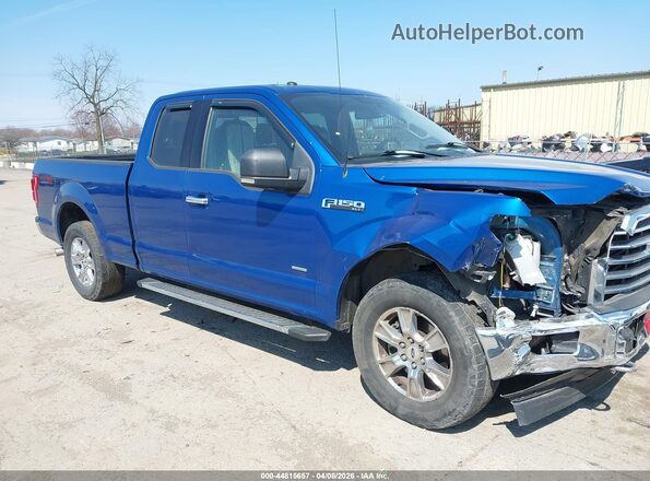 1FTEX1EP1HFA66062 2017 FORD F150 Синий Панорамный вид салона 360°
