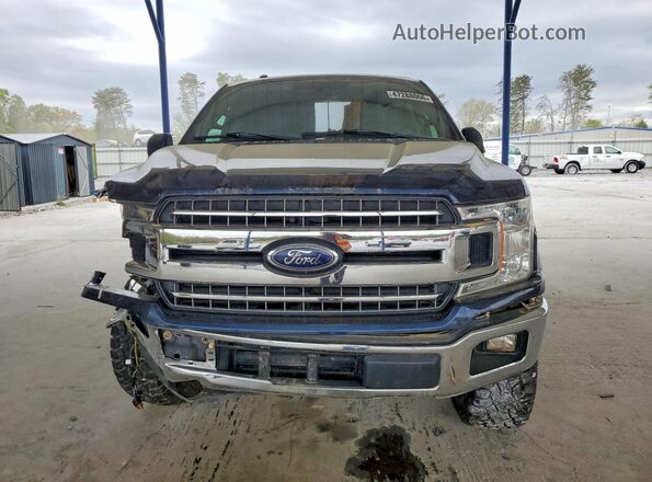 1FTEX1EP2JFD04636 2018 FORD F150 Blue Вид спереду