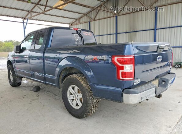 1FTEX1EP2JFD04636 2018 FORD F150 Blue Задня ліва чверть