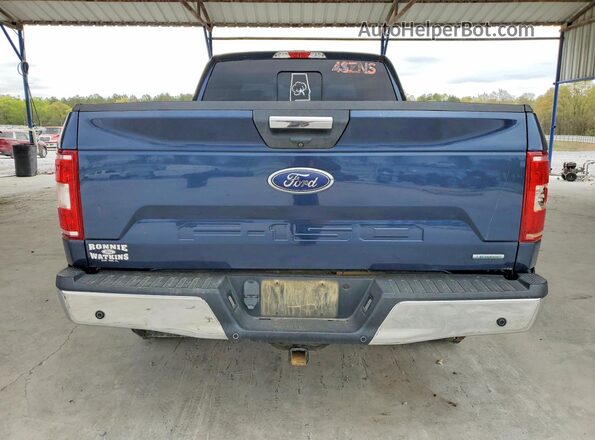 1FTEX1EP2JFD04636 2018 FORD F150 Blue Вид ззаду