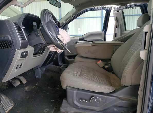 1FTEX1EP2JFD04636 2018 FORD F150 Blue Вид салону спереду