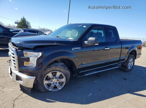 1FTEX1EP3HFA44421 2017 FORD F150 Черный Передняя левая четверть