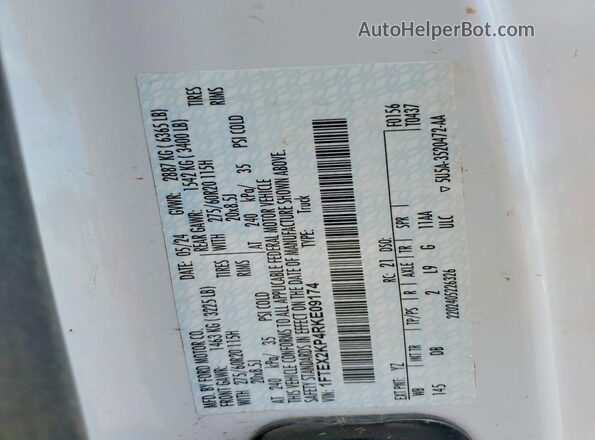 1FTEX2KP4RKE09174 2024 FORD F150 White Widok komory silnika