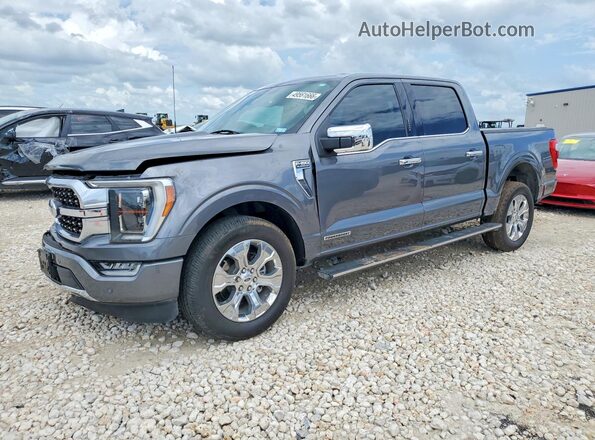 1FTFW1CD9NFB33387 2022 FORD F150 Серый Передняя левая четверть