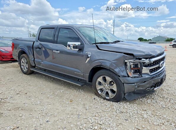 1FTFW1CD9NFB33387 2022 FORD F150 Серый Передняя правая четверть