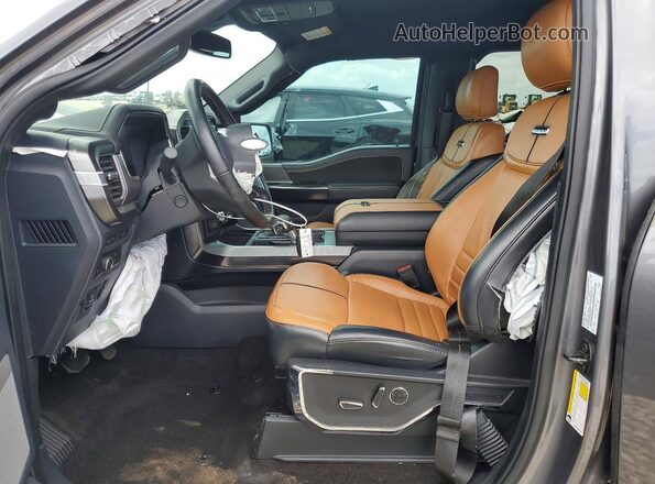 1FTFW1CD9NFB33387 2022 FORD F150 Серый Вид салона спереди