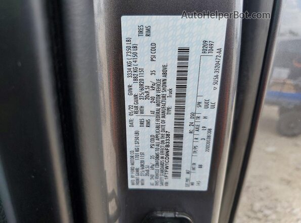 1FTFW1CD9NFB33387 2022 FORD F150 Серый Вид подкапотного пространства