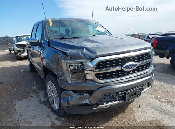 1FTFW1E56NFB15385 2022 FORD F150 Серый Передняя правая четверть