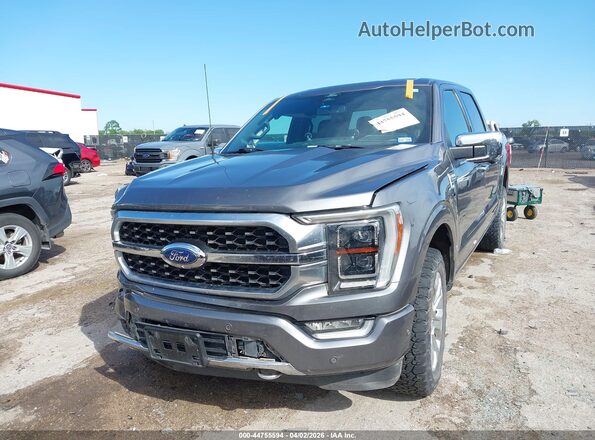 1FTFW1E56NFB15385 2022 FORD F150 Серый Передняя левая четверть