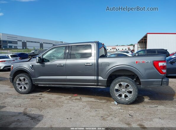 1FTFW1E56NFB15385 2022 FORD F150 Серый Вид задней части салона