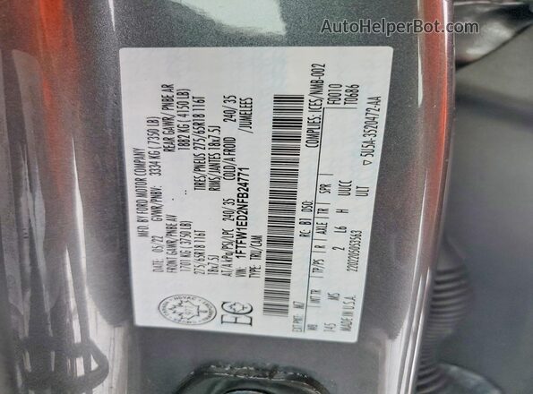 1FTFW1ED2NFB24771 2022 FORD F150 Серый Вид подкапотного пространства