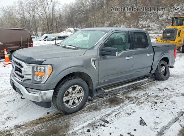 1FTFW1ED2NFB24771 2022 FORD F150 Серый Передняя левая четверть