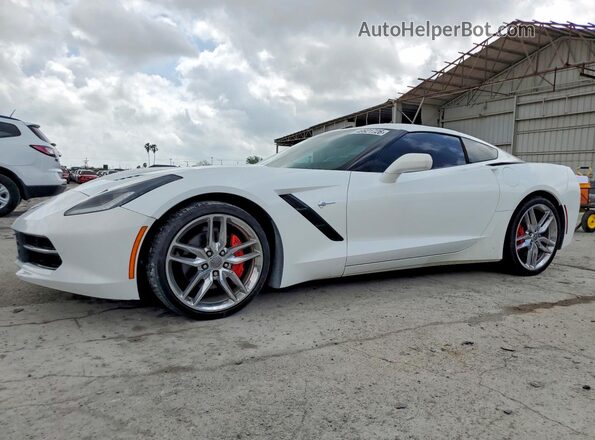 1G1YB2D73K5117828 2019 CHEVROLET CORVETTE Белый Передняя левая четверть