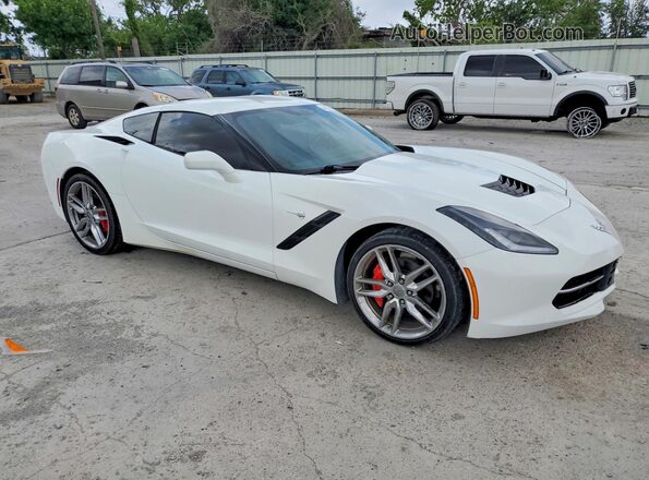 1G1YB2D73K5117828 2019 CHEVROLET CORVETTE Белый Передняя правая четверть