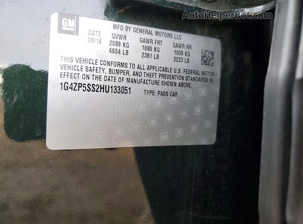 1G4ZP5SS2HU133051 2017 BUICK LACROSSE Черный Вид подкапотного пространства