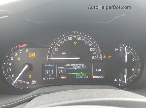 1G6AX5SX4H0157777 2017 CADILLAC CTS Синий Вид щитка приборов