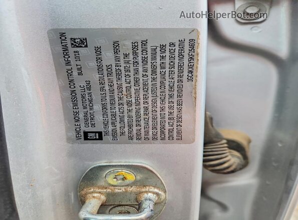 1GC4KXEY5KF154609 2019 CHEVROLET SILVERADO Silver Вид підкапотного простору