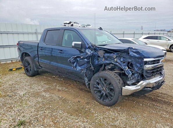 1GCPDDEK5NZ622357 2022 CHEVROLET SILVERADO Синий Передняя правая четверть