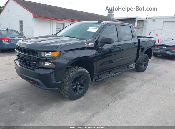 1GCPYCEF2MZ211630 2021 CHEVROLET SILVERADO Black წინა მარცხენა ხედი სამი მეოთხედიდან
