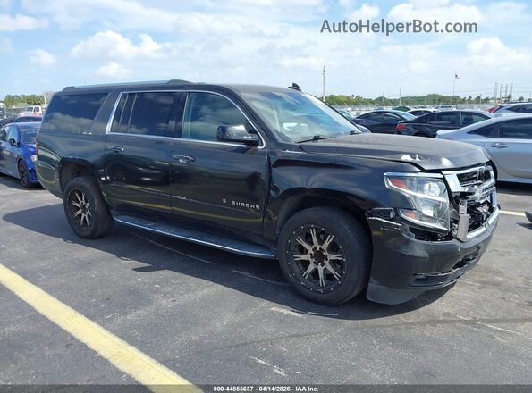 1GNSCJKC2JR104104 2018 CHEVROLET SUBURBAN Черный Передняя правая четверть