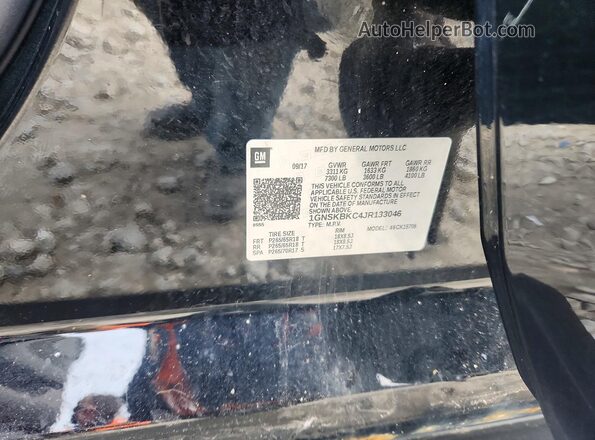 1GNSKBKC4JR133046 2018 CHEVROLET TAHOE Black VIN sticker view