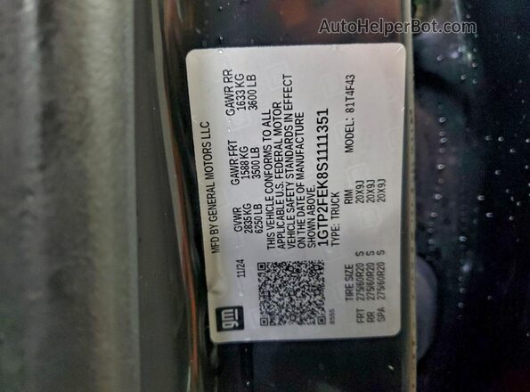 1GTP2FEK8S1111351 2025 GMC CANYON Черный Вид подкапотного пространства