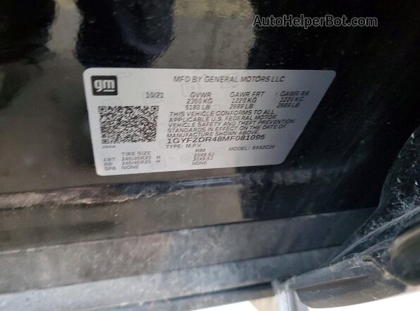 1GYFZDR48MF081095 2021 CADILLAC XT4 Black Engine compartment view