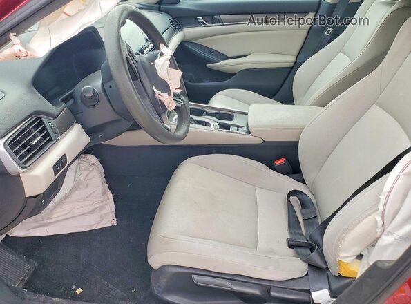 1HGCV1F1XLA136124 2020 HONDA ACCORD Красный Вид салона спереди