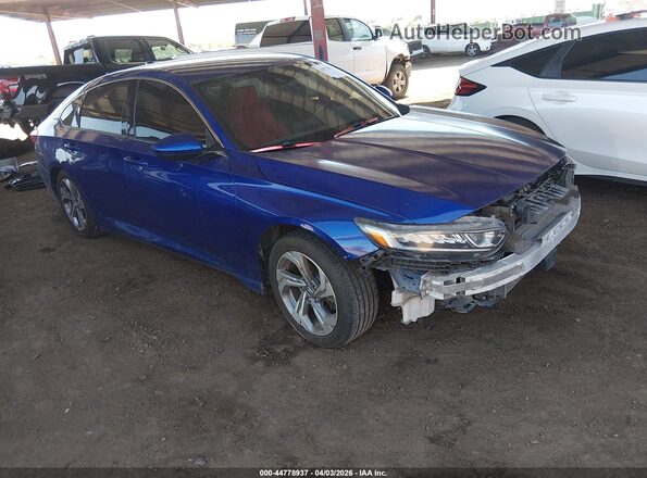 1HGCV1F35KA065995 2019 HONDA ACCORD Blue Передня права чверть