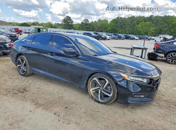 1HGCV1F3XKA103334 2019 HONDA ACCORD Черный Передняя правая четверть