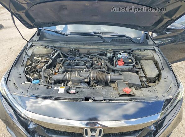 1HGCV1F3XKA103334 2019 HONDA ACCORD Черный Вид задней части салона