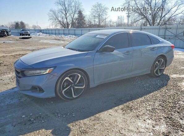 1HGCV1F49NA074356 2022 HONDA ACCORD Серый Передняя левая четверть