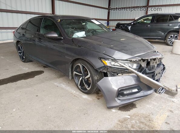 1HGCV2F33KA033794 2019 HONDA ACCORD Gray Delantero derecho