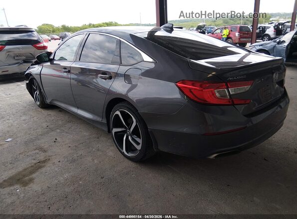 1HGCV2F33KA033794 2019 HONDA ACCORD Gray Trasero izquierdo