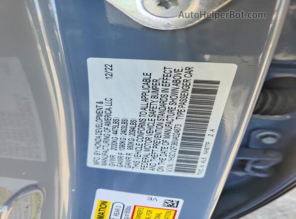 1HGCV2F36NA024673 2022 HONDA ACCORD Серый Вид подкапотного пространства