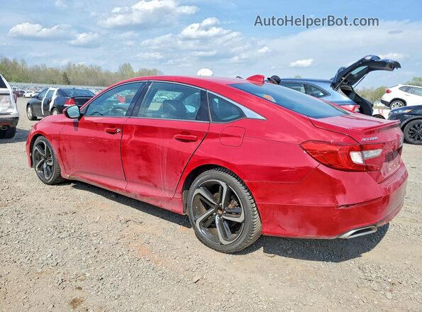 1HGCV2F38KA019549 2019 HONDA ACCORD Red Tył lewy