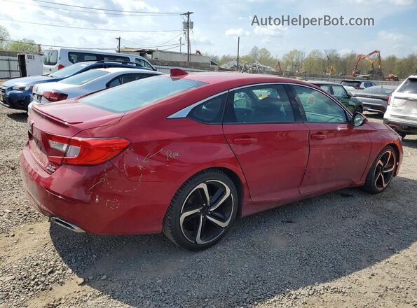 1HGCV2F38KA019549 2019 HONDA ACCORD Red Tył prawy
