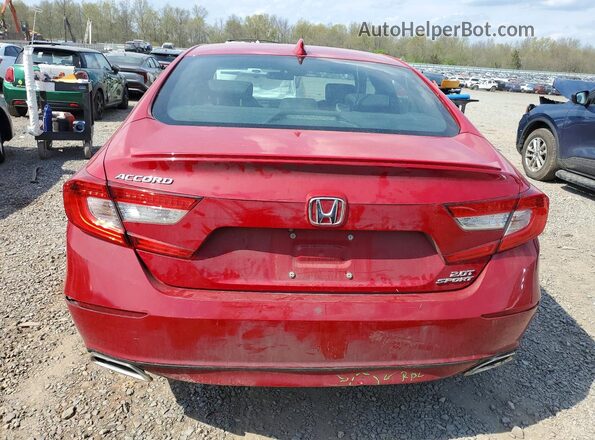 1HGCV2F38KA019549 2019 HONDA ACCORD Red Widok z tyłu