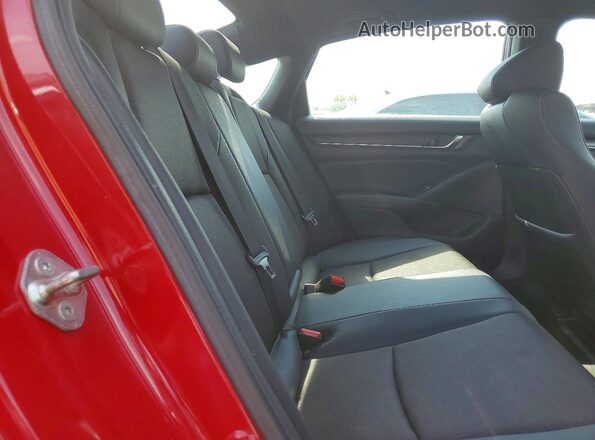 1HGCV2F38KA019549 2019 HONDA ACCORD Red Widok tylnych siedzeń