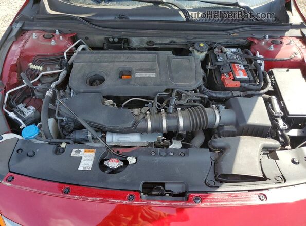 1HGCV2F38KA019549 2019 HONDA ACCORD Red Widok wnętrza z tyłu