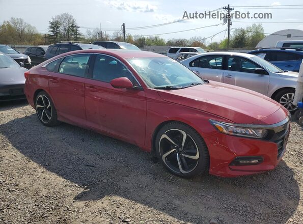 1HGCV2F38KA019549 2019 HONDA ACCORD Red Przód prawy