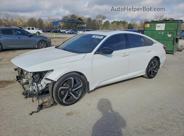 1HGCV2F39NA009228 2022 HONDA ACCORD Белый Передняя левая четверть