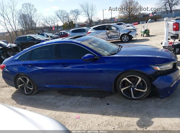 1HGCV2F3XKA005037 2019 HONDA ACCORD Blue Vista interior trasera